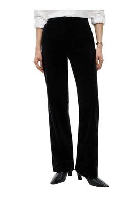 Women's Black Velvet Slim Bootcut Pants Tommy Hilfiger WW0WW52201-BDS