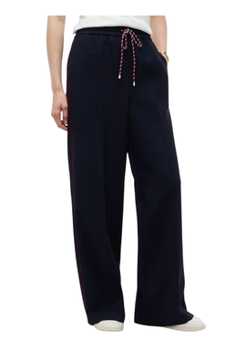 Women's Navy Blue Rwb Punto Wide Leg Pull On Pants Tommy Hilfiger WW0WW51780-C1G