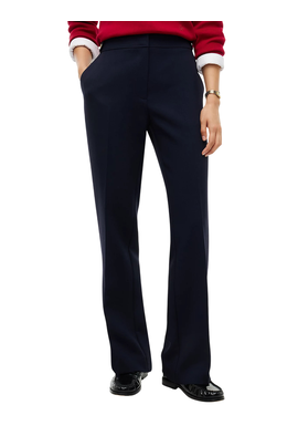 Women's Navy Blue Punto Gold Button Slim Bootcut Pants Tommy Hilfiger WW0WW52204-C1G