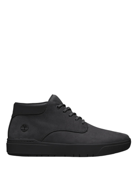 Men's Black Leather Seneca Bay Mid Lace Up Sneaker Timberland TB0A5S5M-015