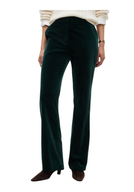 Women's Green Velvet Slim Bootcut Pants Tommy Hilfiger WW0WW52201-LZP