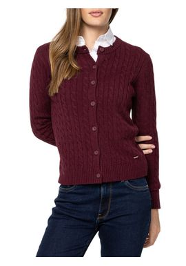 Women's Burgundy Hideal Cardigan Heavy Tools T90001-BORDEAUX