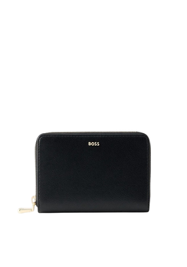 Women's Black Sandy SM Ziparound Wallet BOSS 50567631-001