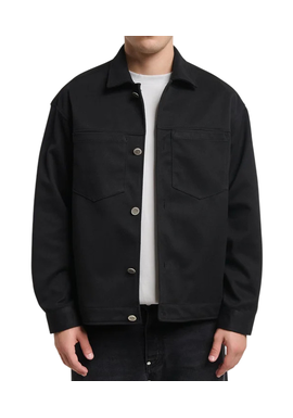 Men's Black Overshirt Royal Denim Santo5166-Black
