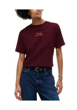 Γυναικείο T-shirt Μπορντό Tommy Hilfiger WW0WW51725-XIH