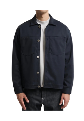 Men's Navy Blue Overshirt Royal Denim Santo5166-Blue