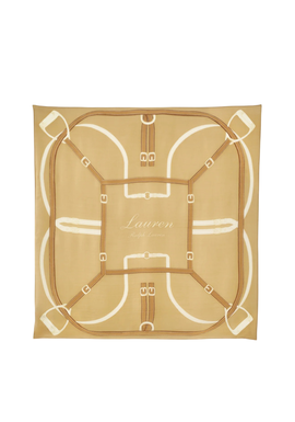 Women's Camel SILK BLEND-BLT LRG SQ-SCF Ralph Lauren 454P23561003-CAMEL