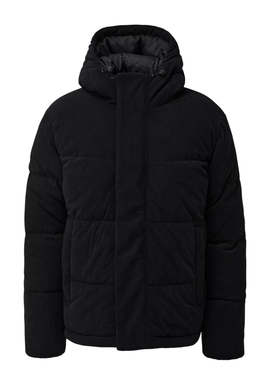 Men's Black Corduroy Puffer Jacket S.Oliver 2185944-9999