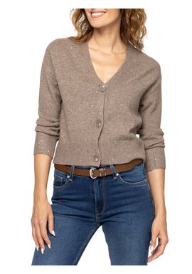 Women's Brown Hildy Knitted Cardigan Heavy Tools T90002-SMOKE