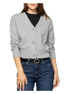 Women's Grey Hildy Knitted Cardigan Heavy Tools T90002-FROST