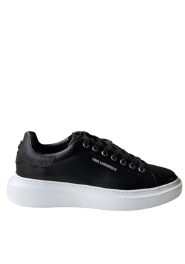 Ανδρικά Δερμάτινα Kore Python Tab Sneakers Μαύρα Karl Lagerfeld KL56584-000 Black