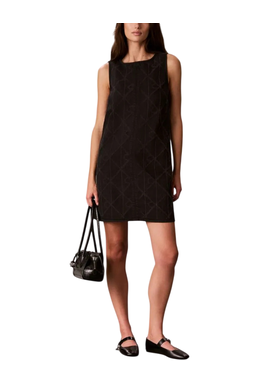 Women's Black Denim Shift Dress Ndlpunch CK Wo Calvin Klein LV047H781G-4B3