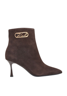 Γυναικεία Δερμάτινα Sienna Signia Μποτάκια Καφέ Karl Lagerfeld KL32747-544 Brown