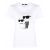 Women's White Ikonik 2.0 T-Shirt Karl Lagerfeld 230W1704-100 WHITE