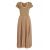 Women's Camel Contrast Soft V-Nk Pleat Dress Tommy Hilfiger WW0WW44618-GWA