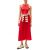 Women's Red Rib Tank Pleated Dress Midi Ns Tommy Hilfiger WW0WW39342-XLG