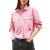Γυναικείο Crop Ριγέ Πουκάμισο Ροζ Tommy Jeans DW0DW21453-XI5