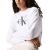 Women's White Ls Monologo French Terry Rlxd Cn Sweatshirt Calvin Klein LV047B234G-YAA