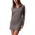 Women's Grey Ls Monologo Rib Polo Mini Dress Calvin Klein LV047D214G-P7E