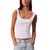 Women's White Monogram Scoop Nk Rib Tank Top Calvin Klein LV047A804G-YAA