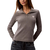 Women's Grey LS WVN LABEL TNECK HENLEY SWEATSHIRT Calvin Klein LV047H203G-P7E