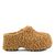 Women's Brown Teddy Fur Clog Colors Of California HC SIERRA02-TAN
