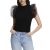 Women's Black Puff Sleeve Top Karl Lagerfeld 235W2003-999 BLACK