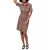 Women's Brown Vilma Dress Heavy Tools S24458-TAUPE