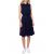 Women's Navy Blue Sleeveless Viri Dress Heavy Tools S24466-NAVY