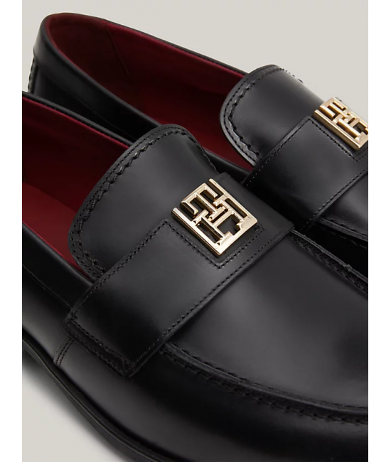 Women's Black TH Leather Classic Loafer Tommy Hilfiger FW0FW07961-BDS