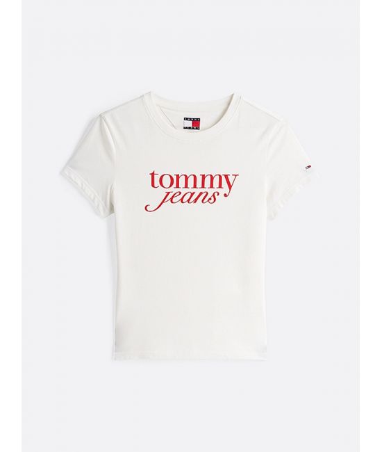 Women's White Tjw Slim Essential Logo Tee Ext Tommy Jeans DW0DW19447-YBL