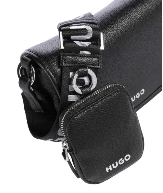 Women's Black Bel Crossbody Flap Bag Hugo 50541869-001