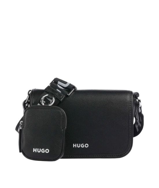Women's Black Bel Crossbody Flap Bag Hugo 50541869-001