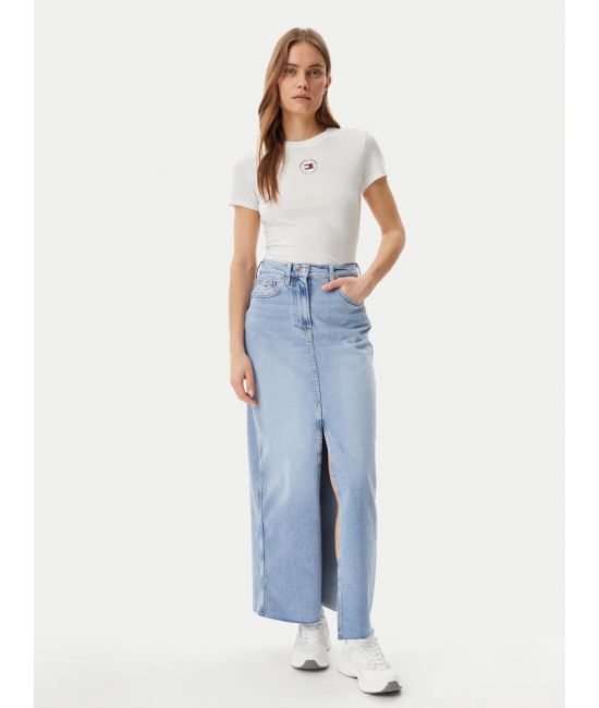 Women's White Tjw Slim Essential Logo 2 Tee Tommy Jeans DW0DW20316-YBL