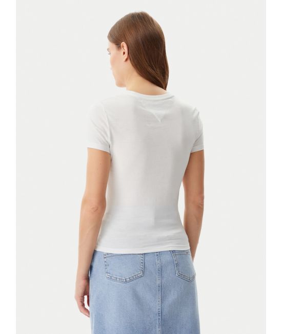 Women's White Tjw Slim Essential Logo 2 Tee Tommy Jeans DW0DW20316-YBL