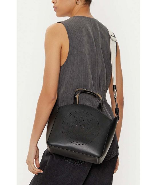 Women's Black K/CIRCLE SM TOTE PERFORATED Bag Karl Lagerfeld A1W30058-999 Black