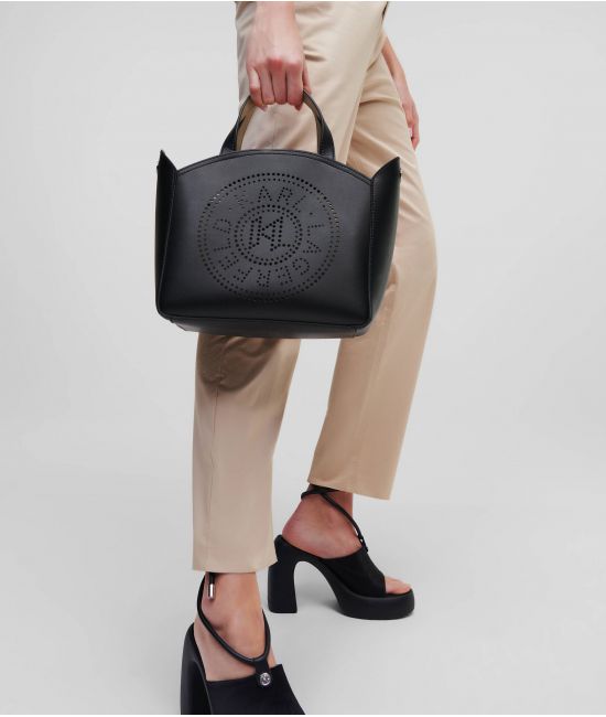 Women's Black K/CIRCLE SM TOTE PERFORATED Bag Karl Lagerfeld A1W30058-999 Black