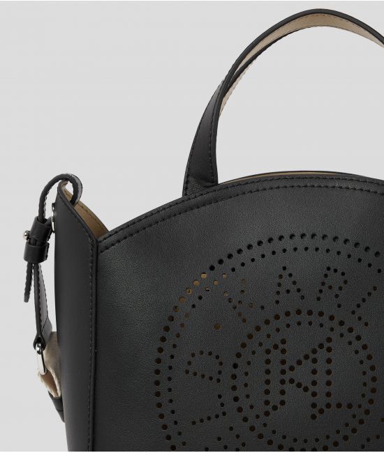 Women's Black K/CIRCLE SM TOTE PERFORATED Bag Karl Lagerfeld A1W30058-999 Black