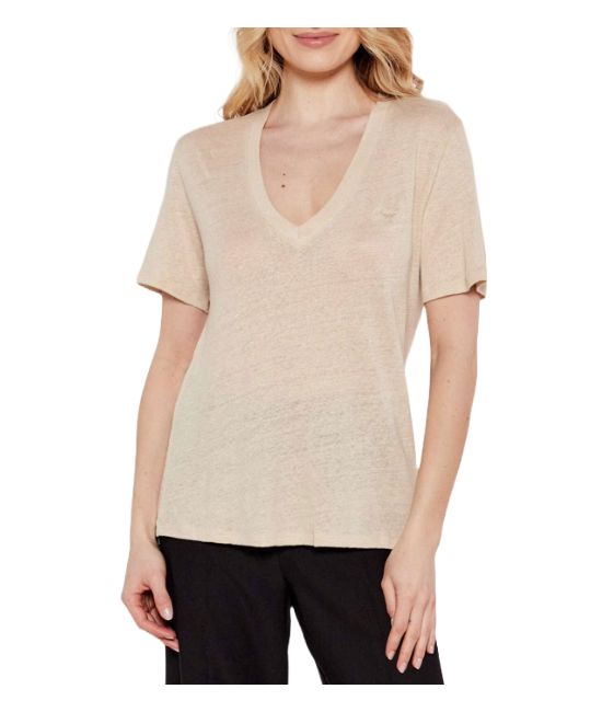 Γυναικείο Λινό C_Ela_1 T-Shirt Μπεζ Boss 50538645-287