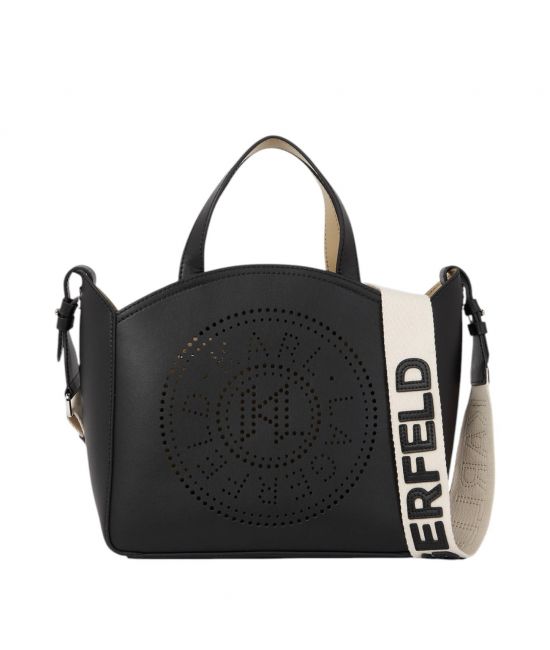 Women's Black K/CIRCLE SM TOTE PERFORATED Bag Karl Lagerfeld A1W30058-999 Black