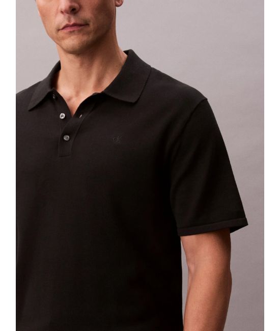 Men's Black Ss Supima Cotton Polo 14Gg Calvin Klein LV04LC326G-UB1