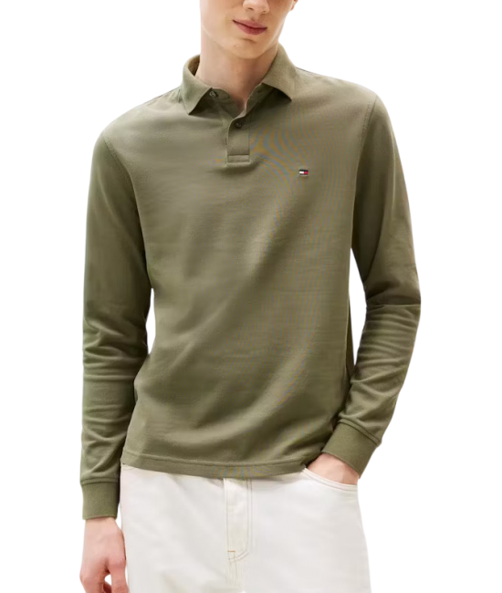 Men's Olive Green 1985 Regular Ls Polo Tommy Hilfiger MW0MW20183-PLI