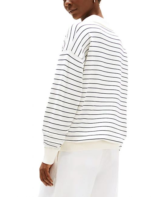 Women's Ivory Co Jersey Stictch Polo Ls Swt Tommy Hilfiger WW0WW45695-0FH