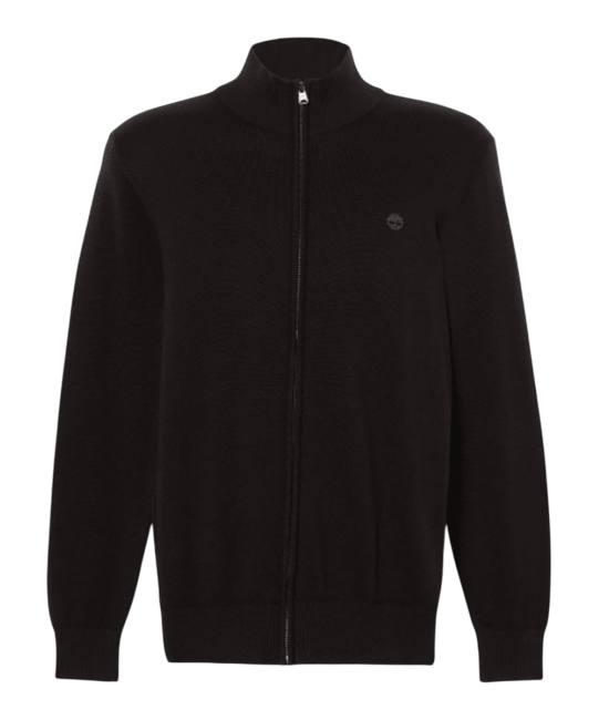 Men's Black LS Williams River Cotton YD Full-Zip Sweater Timberland TB0A2BMZ-X65
