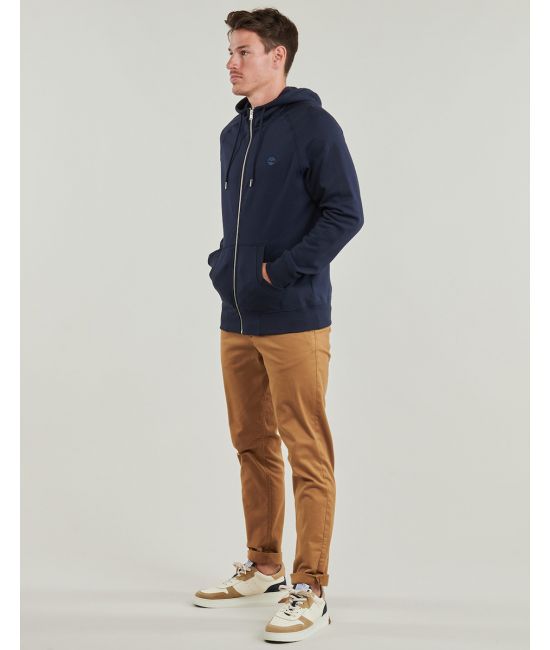 Men's Navy Blue Exeter River Brushback Full-Zip Hoodie Timberland TB0A2BNB-Z02