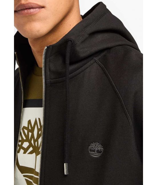 Men's Black Exeter River Brushback Full-Zip Hoodie Timberland TB0A2BNB-X65