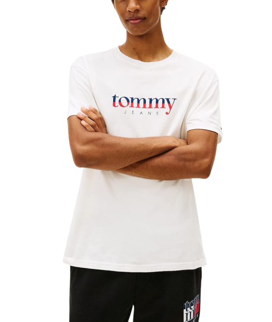 Ανδρικό T-shirt Λευκό Tommy Jeans DM0DM21978-YBL