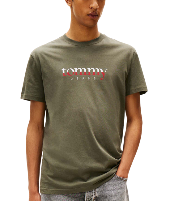 Ανδρικό T-shirt Χακί Tommy Jeans DM0DM21978-MRH
