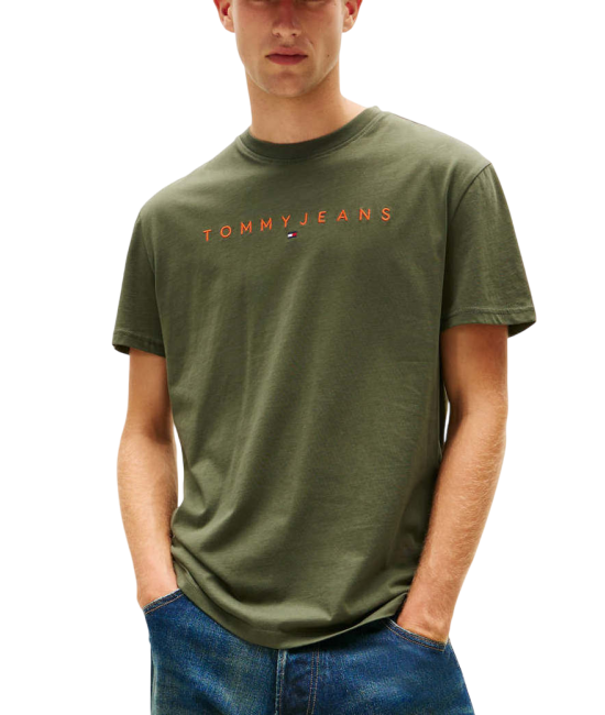 Ανδρικό T-shirt Πράσινο Tommy Jeans DM0DM20744-0H8