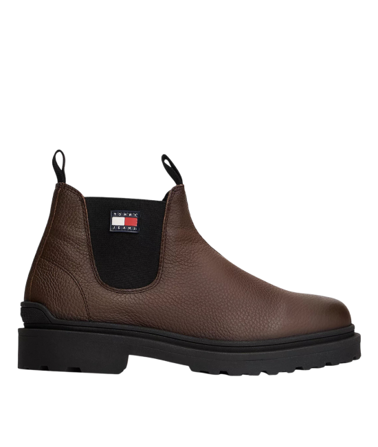 Men's Brown Chelsea Leather Boot Tommy Jeans EM0EM01670-GV0